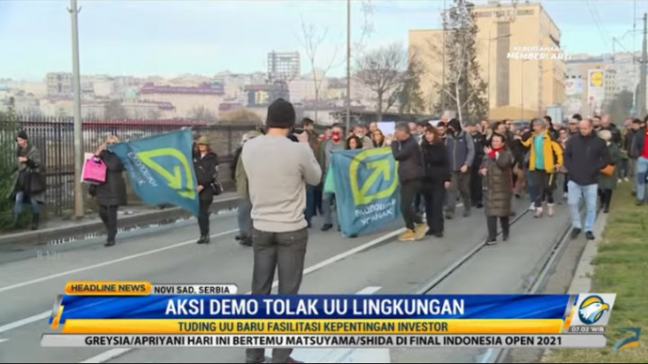 Demo Tolak UU Lingkungan, Massa di Serbia Memblokade Jalan dan Jembatan