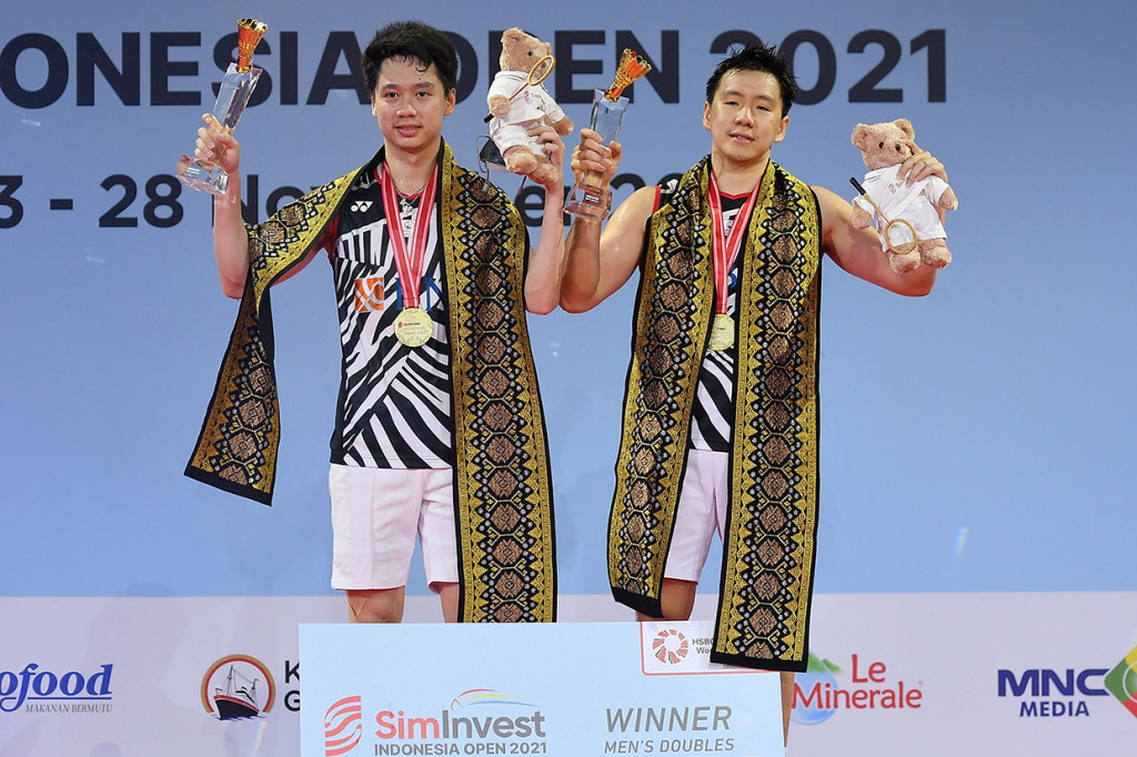 Indonesia Open 2021: Kevin/Marcus Cetak Hattrick Juara