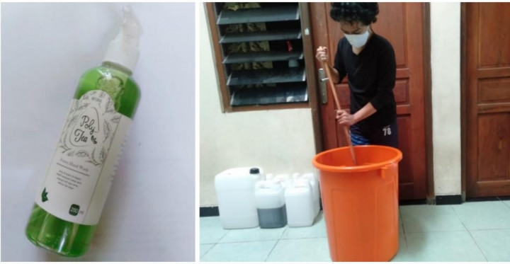 Mahasiswa Sekolah Vokasi Undip Sulap Ampas Teh Jadi Antiseptik Covid-19