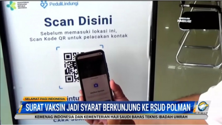 RSUD Polewali Mandar Wajibkan Pengunjung Bawa Surat Vaksin