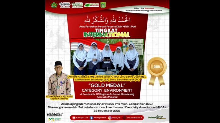 MTsN 1 Pati Sulap Ampas Tebu Jadi Peredam Bunyi