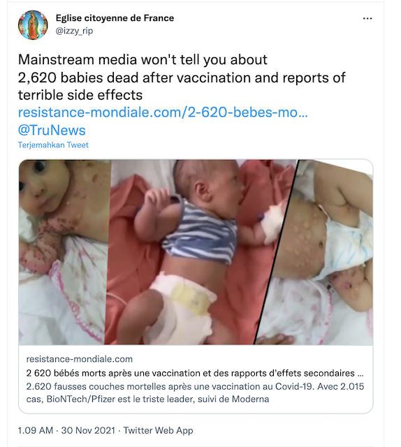 [Cek Fakta] 2.620 Bayi Dilaporkan Meninggal karena Ibunya Divaksin Covid-19? Cek Faktanya