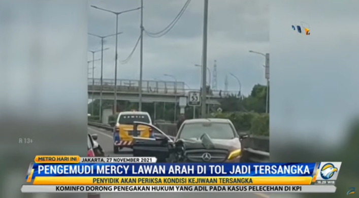 Tersangka Pengemudi Mobil Mercy Lawan Arah di Tol Diduga Menderita Penyakit Demensia