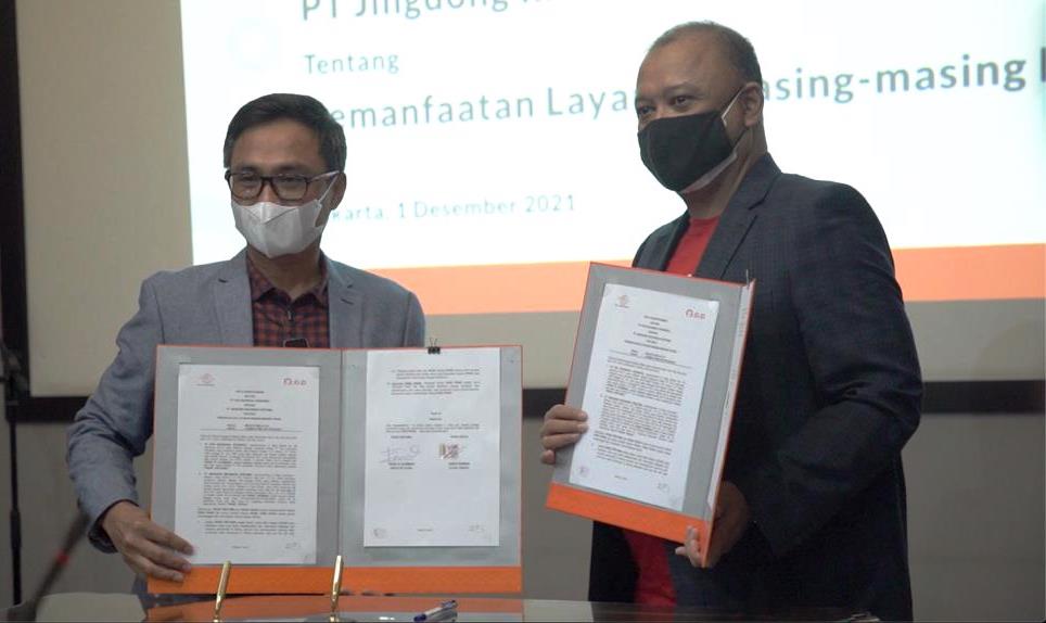 PT Pos Indonesia (persero) melakukan penandatanganan nota kesepahaman dengan e-commerce, PT Jingdong Indonesia Pertama (JD.ID) -- (Foto:Dok.Renjana Pictures/Febri)