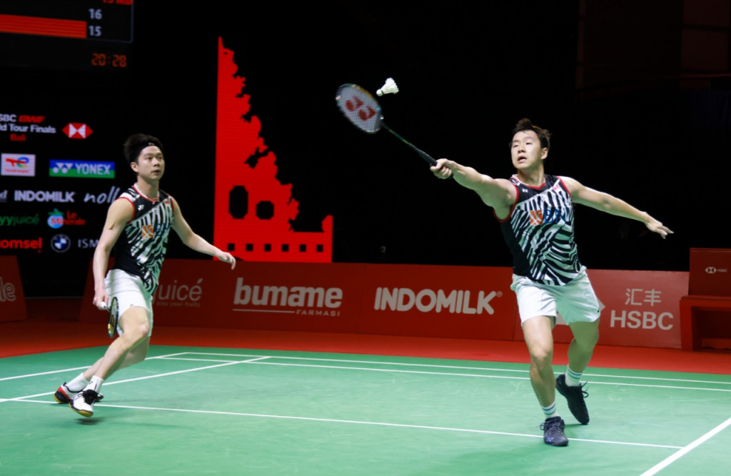 Marcus Fernaldi Gideon/Kevin Sanjaya Sukamuljo. (Foto: Humas PBSI)