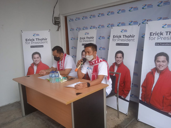 Kelompok Milenial Dukung Erick Thohir di Pemilu 2024