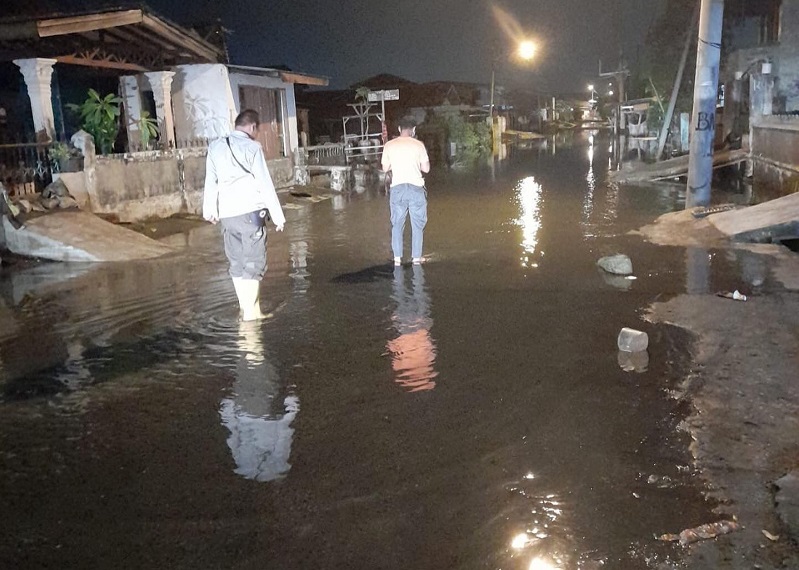 Banjir rob di Kota Medan, Sumut. (BNPB)