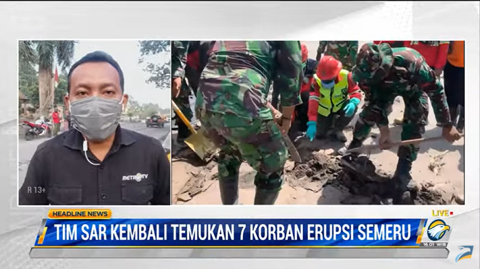 Tim SAR Kembali Temukan 7 Korban Erupsi  Gunung Semeru