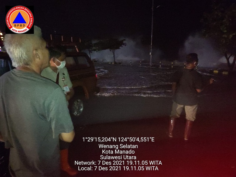 Peristiwa banjir rob di Kota Manado, Sulut. (BNPB)