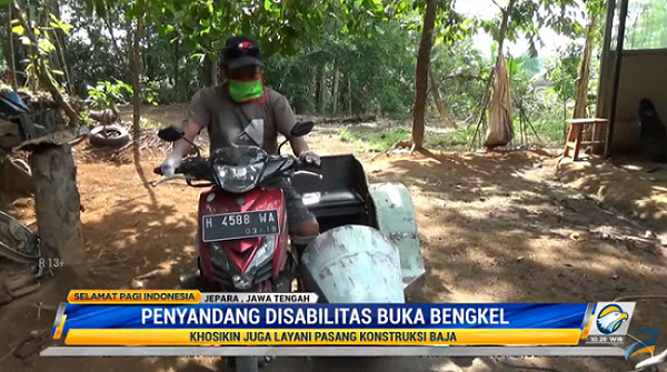 Keren! Penyandang Disabilitas Buat Motor Roda Tiga
