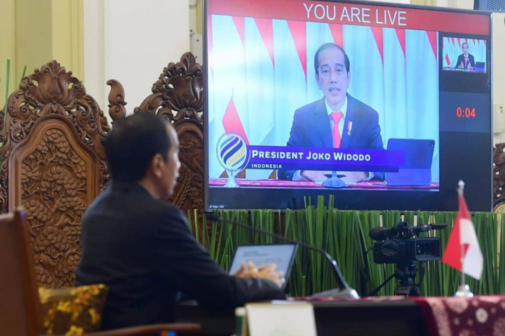 Foto: Jokowi Tegaskan Komitmen Indonesia Majukan Demokrasi
