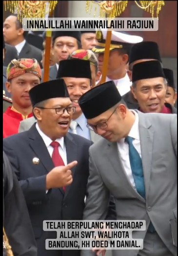 Oded M Danial Meninggal, Ridwan Kamil Bersaksi Kesalehan Sang Wali Kota