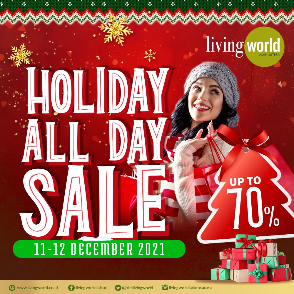 Holiday All Day Sale diselenggarakan pada 11, 12, 18, dan 19 Desember 2021 (Foto:Dok)