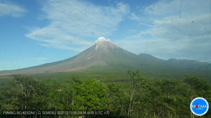 Gunung Semeru Terpantau Stabil, Cuaca Cerah