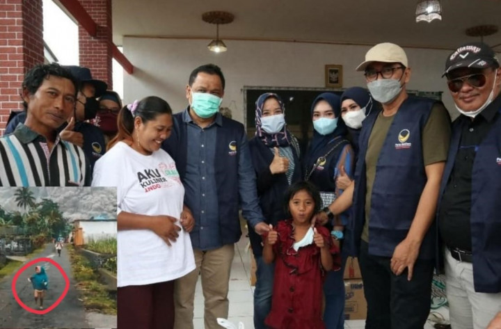 Ketua DPD NasDem Lumajang Menemui Bocah Viral yang Selamat dari Awan Panas Semeru