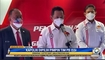 Kapolri Jenderal Listyo Sigit Prabowo resmi dilantik sebagai Ketua Umum Pengurus Besar (PB) Ikatan Sport Sepeda Indonesia (ISSI) 2021-2025p ada Sabtu, 11 Desember 2021. Metro TV