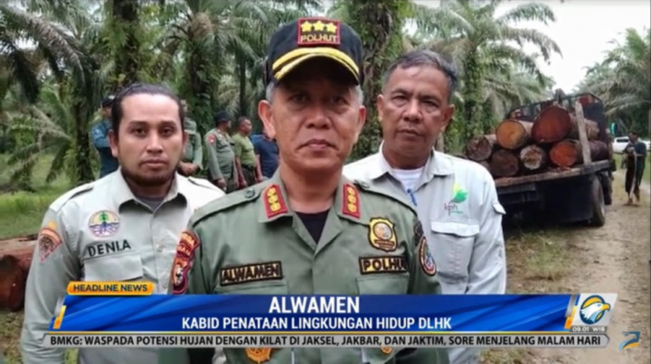 Petugas Tangkap Tangan Pembalak Liar di Habitat Harimau Sumatra