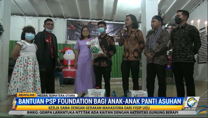PSP Foundation dan GMKI Fisip USU Salurkan Bantuan ke Panti Asuhan di Medan