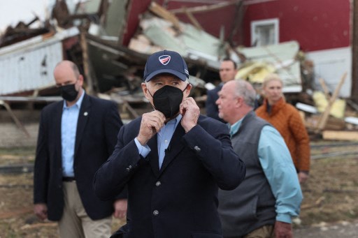 Joe Biden Kunjungi Negara Bagian Kentucky yang Dilanda Tornado
