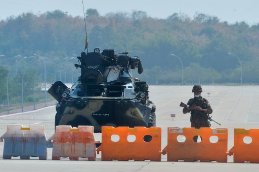 Tentara Myanmar dihadapkan pada pemberontakan etnis Karen. Foto: AFP
