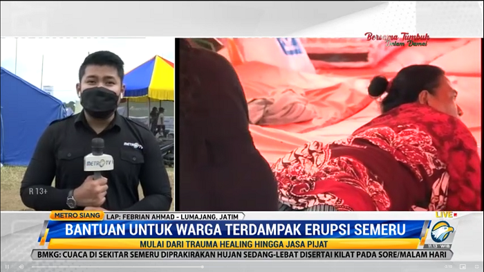 Warga Terdampak Semeru di Tenda Pengungsian Dapat Bantuan Jasa Pijat