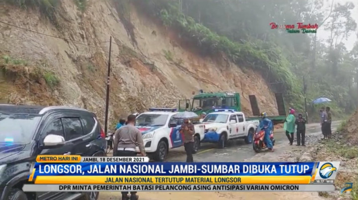 Longsor, Jalan Lintas Sumatra Jambi-Sumbar Pakai Sistem Buka Tutup