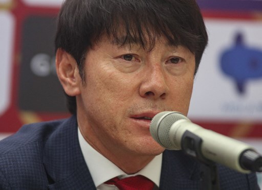Pelatih timnas Indonesia, Shin Tae-yong. (TJAHYADI ERMAWAN / AFP)