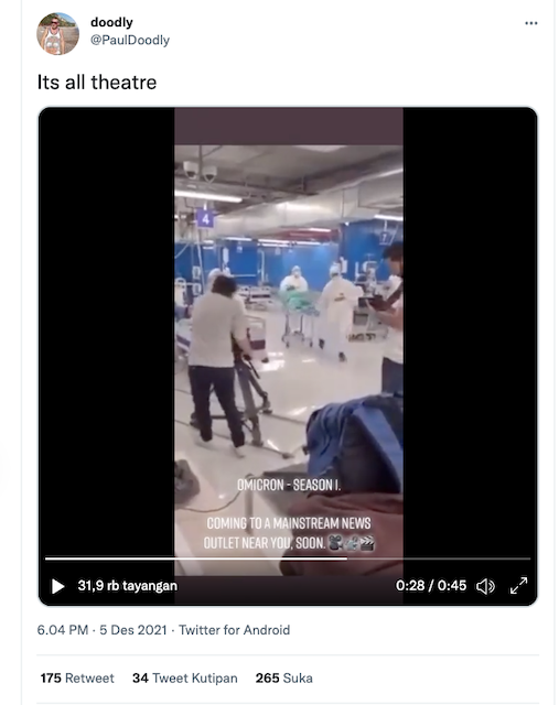 [Cek Fakta] Beredar Video Bukti Pandemi Covid-19 Hanya Rekayasa yang Dibuat Media? Ini Cek Faktanya