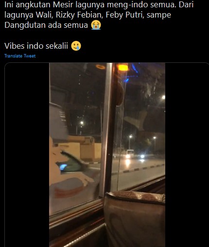 Indonesia Banget, Angkutan di Mesir Putar Lagu Wali, Rizky Febian Sampai Dangdut Koplo