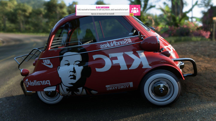 Wajah Kim Jong-Un Di Mobil, Gamer Ini Dilarang Hingga Tahun 9999