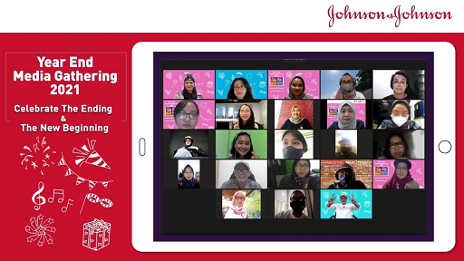 Johnson & Johnson Indonesia bersama dengan teman-teman Media dalam acara Media Gathering Virtual. (Foto: Dok.  Johnson & Johnson)