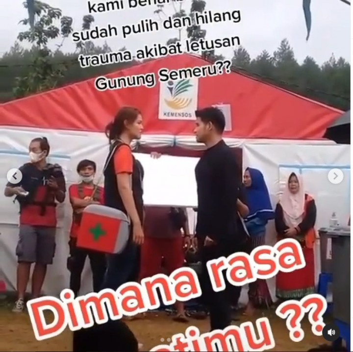 Viral Syuting Sinetron di Pengungsian Korban Erupsi Gunung Semeru, Netizen: Siapa Beri Izin?