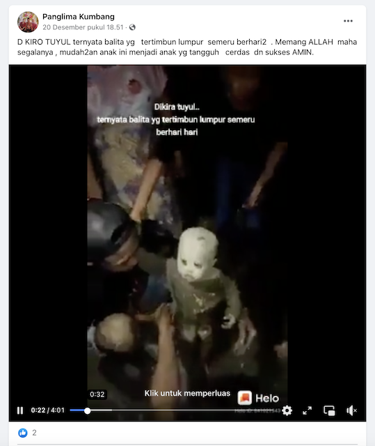 [Cek Fakta] Viral Video Balita Selamat dari Erupsi Gunung Semeru Ternyata Hoaks, Begini Faktanya