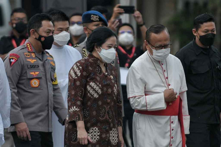 Ketua DPR, Kapolri, dan Panglima TNI Tinjau Pengamanan di Katedral