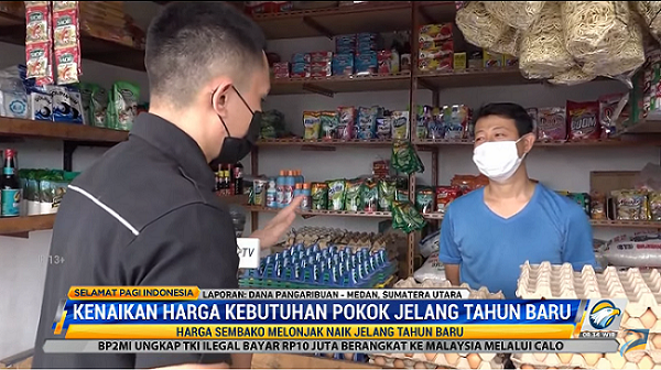 Harga Kebutuhan Pokok Jelang Tahun Baru di Medan Melambung