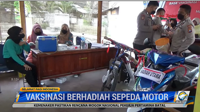 Vaksinasi di Majene Berhadiah Sepeda Motor