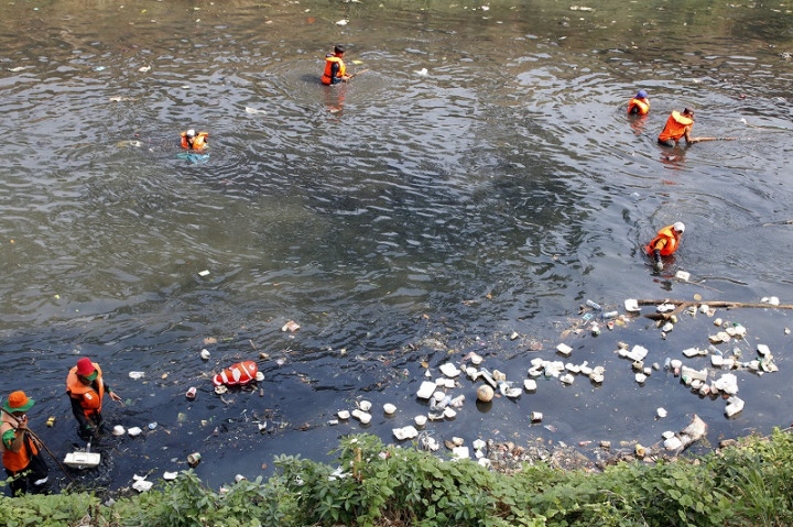Sungai di Kalsel Tertutup Ratusan Ton Sampah