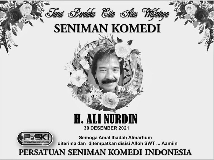 Ali Nurdin Pelawak Senior Pendiri Grup Doyok Meninggal Dunia