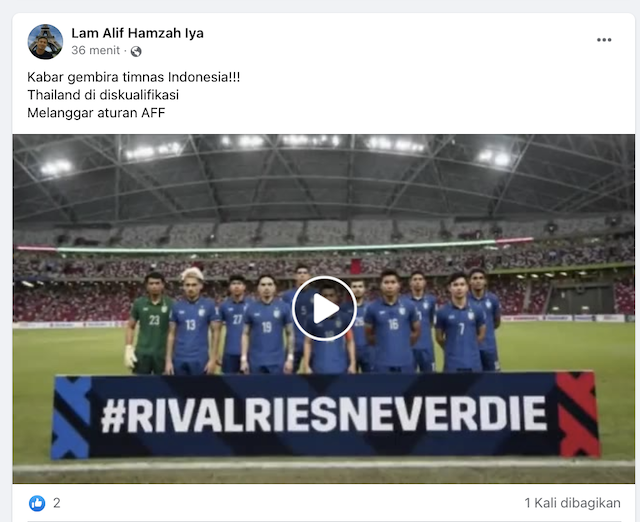 [Cek Fakta] Benarkah Thailand Didiskualifikasi dari Piala AFF 2020 karena Doping? Begini Faktanya