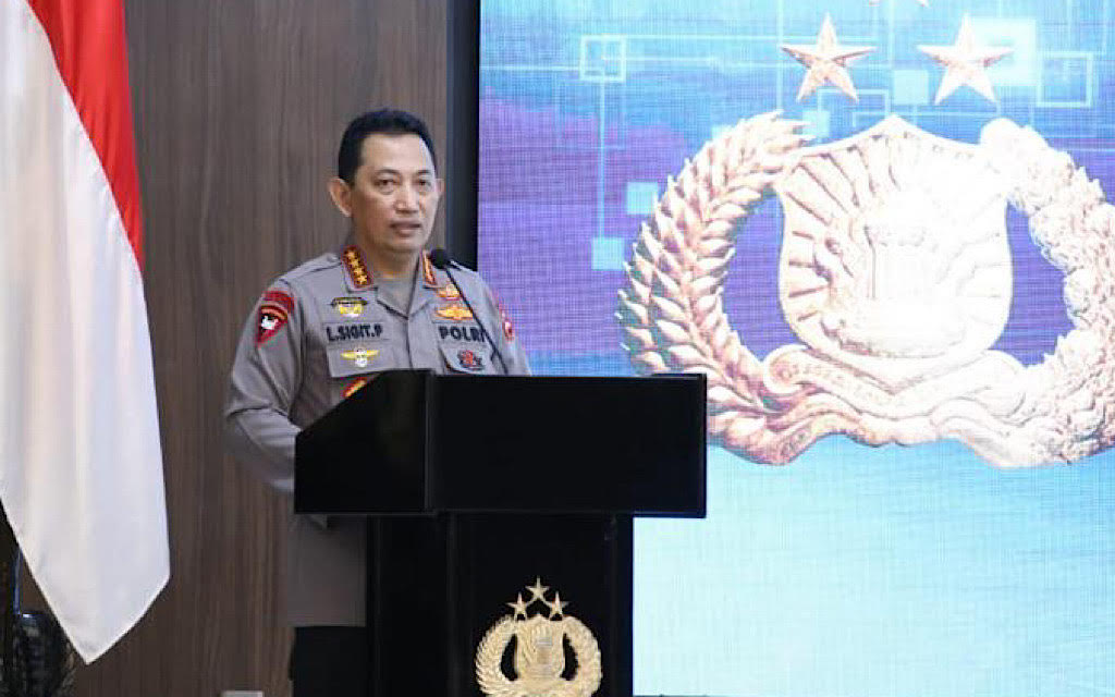 Kapolri Jenderal Listyo Sigit Prabowo memberikan arahan di Gedung Rupatama Mabes Polri, Jakarta Selatan, Rabu, 24 Maret 2021. Foto: Medcom.id/Theofilus Ifan Sucipto