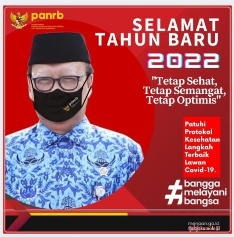 Poster selamat tahun baru 2022. Twitter @tjahjo_kumolo