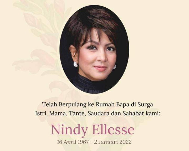 Penyanyi Senior Nindy Ellesse Meninggal Dunia