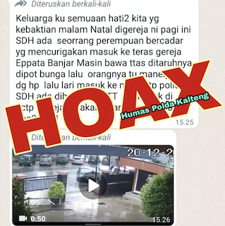 [Cek Fakta] Video Perempuan Bercadar Masuk Gereja Membawa Tas Mencurigakan Hoaks, Begini Faktanya