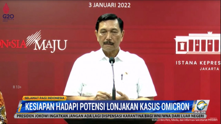 152 Orang Positif Omicron, Luhut: Indonesia Lebih Siap Hadapi Lonjakan Kasus