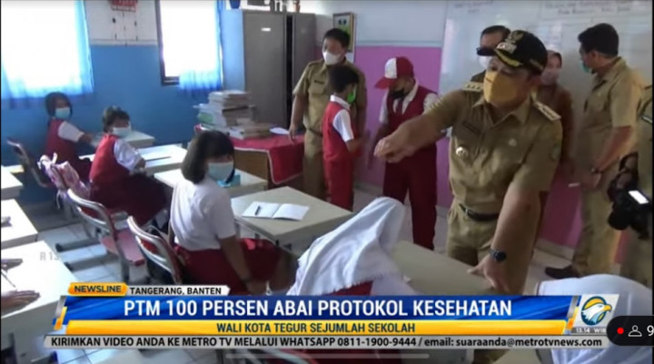 Wali Kota Tangerang Tegur Sekolah yang Abai Prokes saat PTM 100%