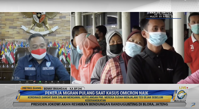 Pekerja Migran Pulang di Tengah Merebaknya Kasus Varian Omicron