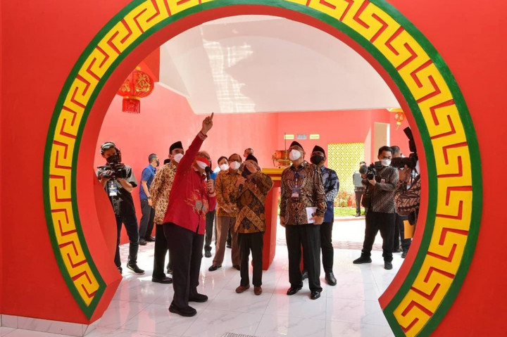 Ma'ruf Amin Resmikan Enam Rumah Ibadah Berbeda di Universitas Pancasila