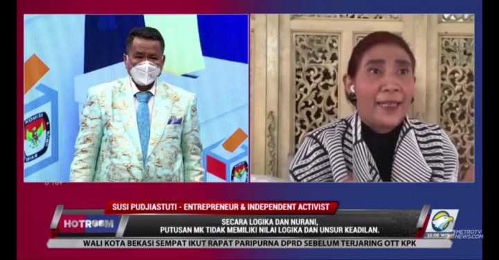 Susi Pudjiastuti Serang MK, Sebut Tak Bisa Berpikir Logis