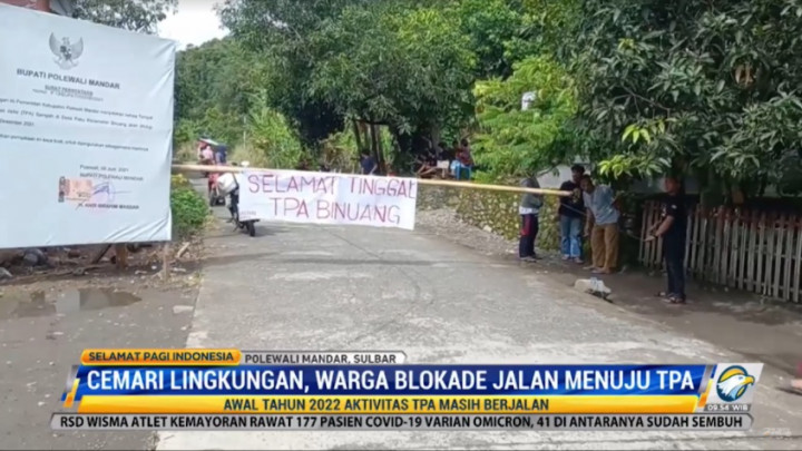 Dituding Cemari Lahan, Warga Blokade Jalan ke TPA Binuang Polman