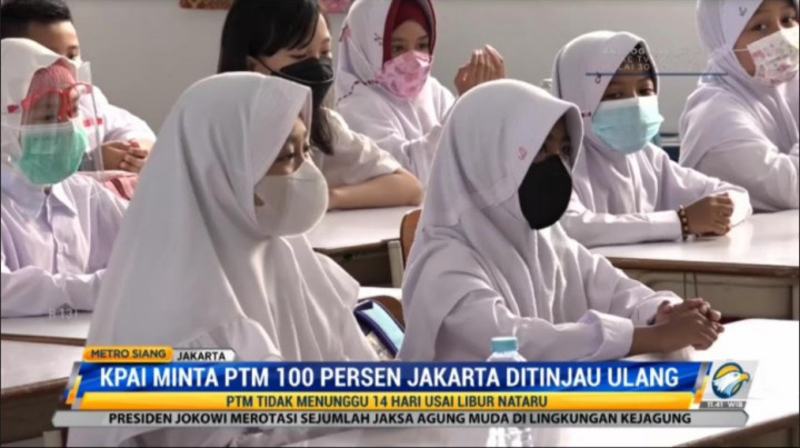 KPAI Desak Pemprov DKI Kaji Ulang PTM 100%